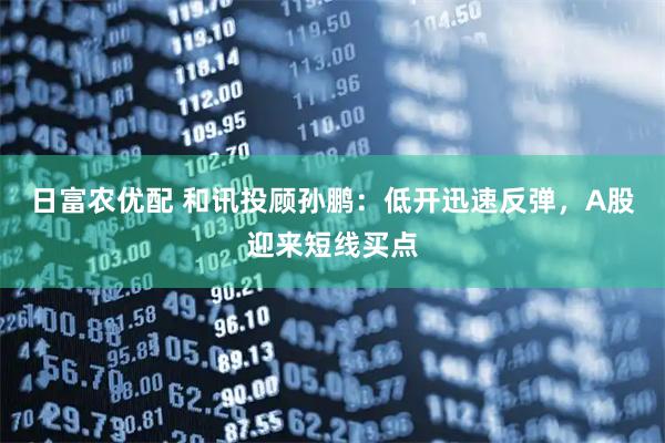 日富农优配 和讯投顾孙鹏：低开迅速反弹，A股迎来短线买点