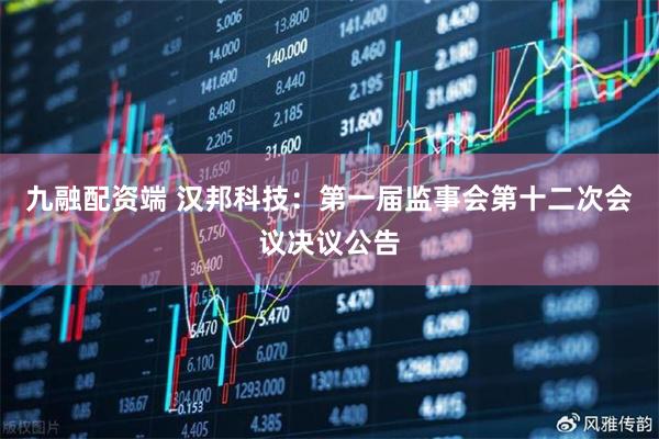 九融配资端 汉邦科技：第一届监事会第十二次会议决议公告